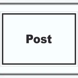 HB-Druck Post Aufkleber mit Text Annahme Brief Paket waagerecht A3 (297x420mm)