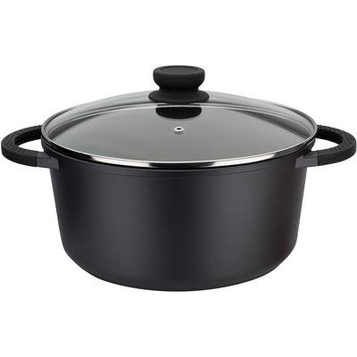 Kochtopf GSW "SilcoGuss noir", schwarz, H:13,5cm Ø:28cm, Töpfe, Kochtopf, Induktion