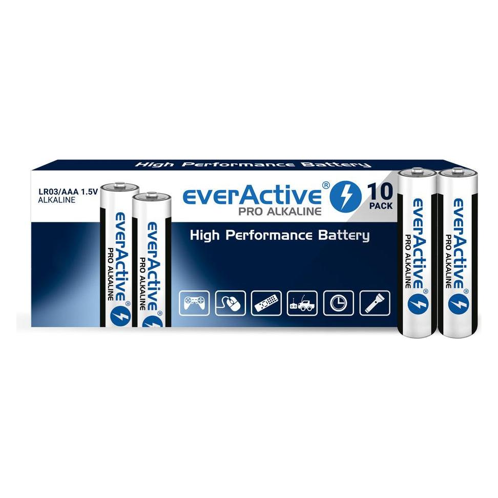 Everactive Alkaline batteries Pro LR03 AAA - shrink pack - 10 - Batterie (10 Stk., AAA, 1250 mAh) (LR0310PAK)