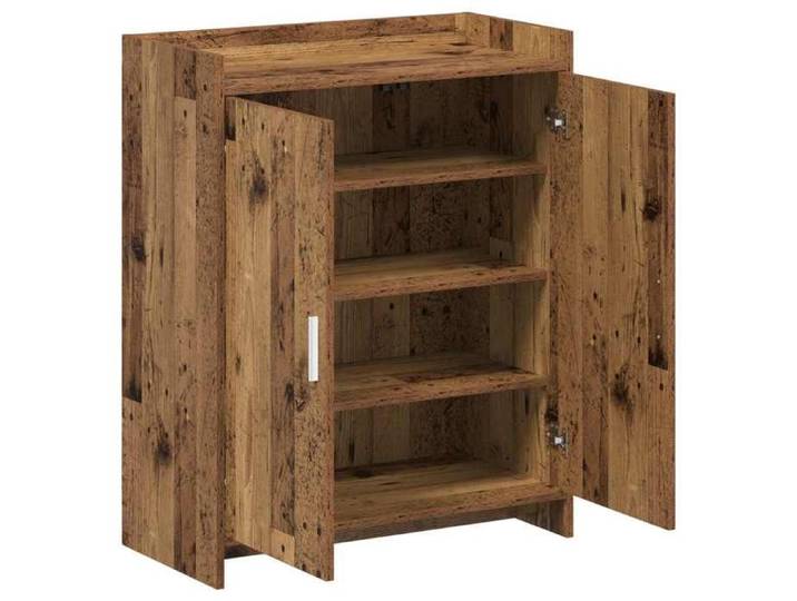 Armoire à chaussures - - Range-chaussures - Bois ingénierie - Bois ancien - 2 portes - 73 5x36x92 cm 286fvi63j
