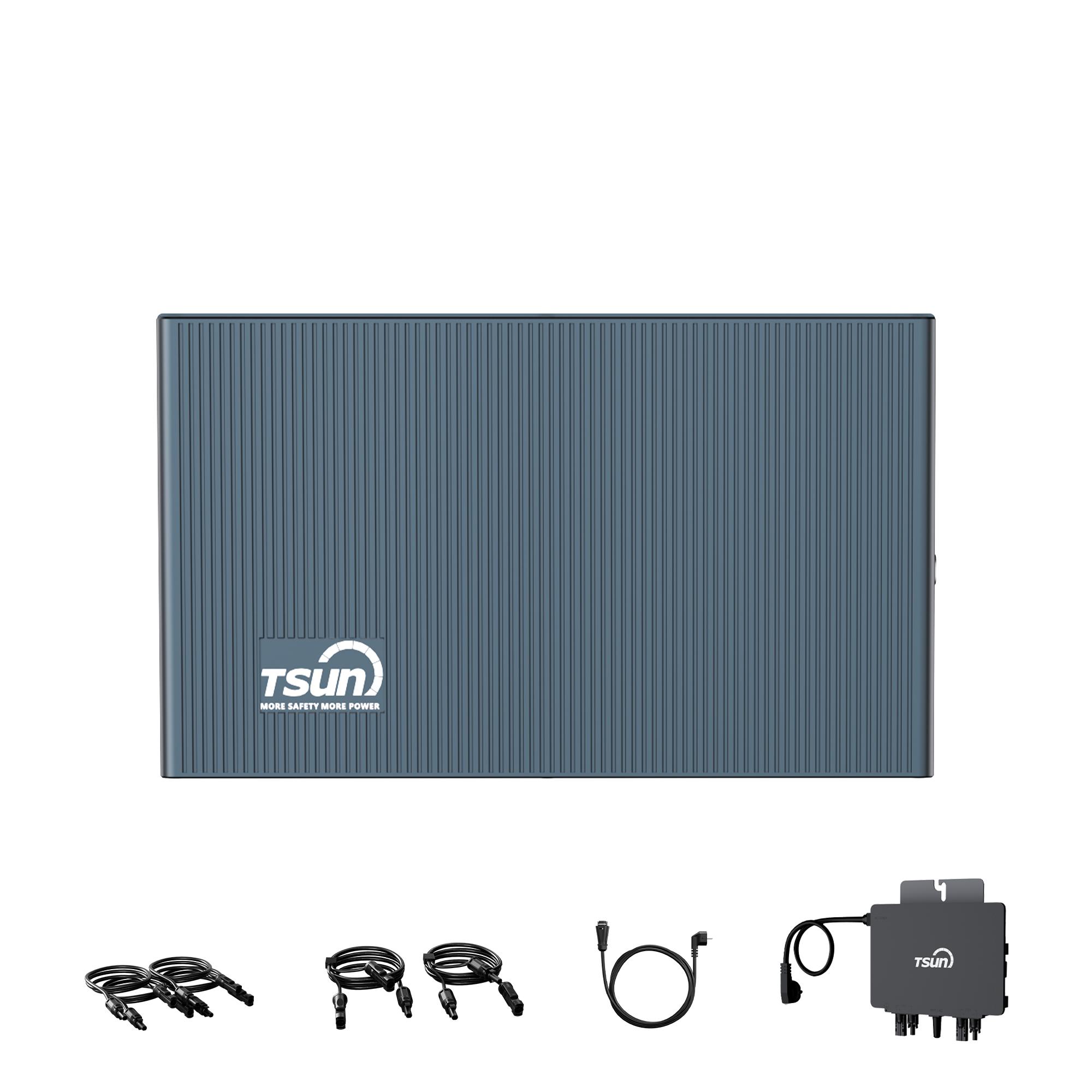 TSUN SolarCan DCU2000Lite Balkonkraftwerk Speicher mit 800W Mikrowechselrichter, 314-Ah-Industriezellen, Maximaler PV-Eingang 2400W, Dual MPPT, 0% VAT