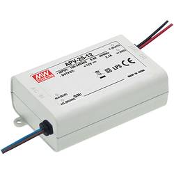 MEAN WELL APV-25-12 LED-Trafo Konstantspannung 25 W 0 - 2.1 A 12 V/DC nicht dimmbar, Überlastschutz 1 St.