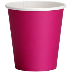 Trinkbecher aus Papier, 180 ml / 200 ml Füllmenge, Flamingo fuchsia (50 Stck.) K...