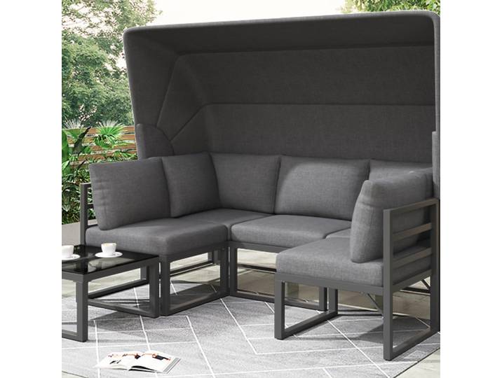 Ensemble de chaises longues de jardin, ensemble de meubles de jardin, ensemble de meubles de balcon avec tabouret de balcon résistant aux intempéries, Table pour jardin