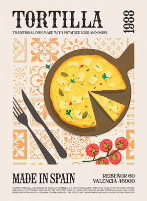 Inspire Picks Delicious Food Wall Art Canvas World Cuisine Kitchen Poster With Ravioli Ramen & Coffee 011 20x30cm No Frame