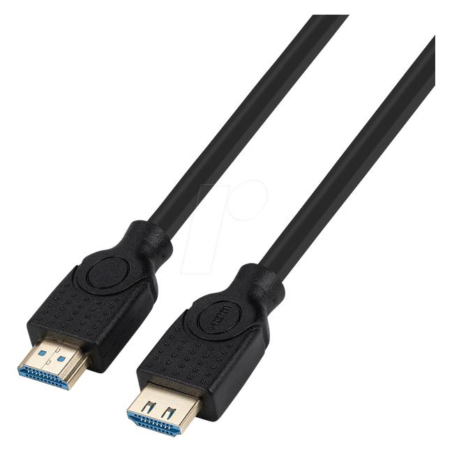 TTL HDMI-Kabel (Rastnasen) 3,0m, HDMI St./St. Ethernet, schwarz, HDMI Highspeed, Ethernet, UHD/4K fähig (3 m) (HDMI-MMR-3)