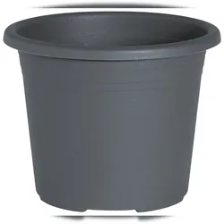 GELI Cylindro Blumentopf Anthrazit – Ø16cm Kunststoff Pflanztopf 1.4L