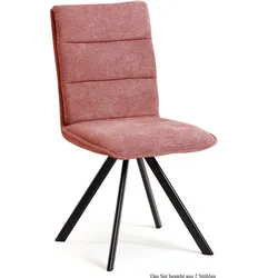 ESSZIMMERSTUHL (2er-Set) Debbi 47x92x60 Schwarz/Rosewood