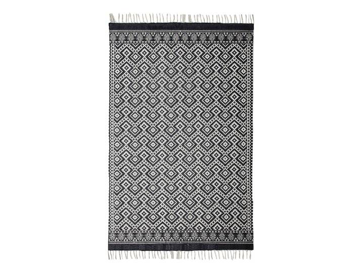 Kurzflorteppich Chevron Schwarz/Schwarz 120 x 180cm Baumwollstoff