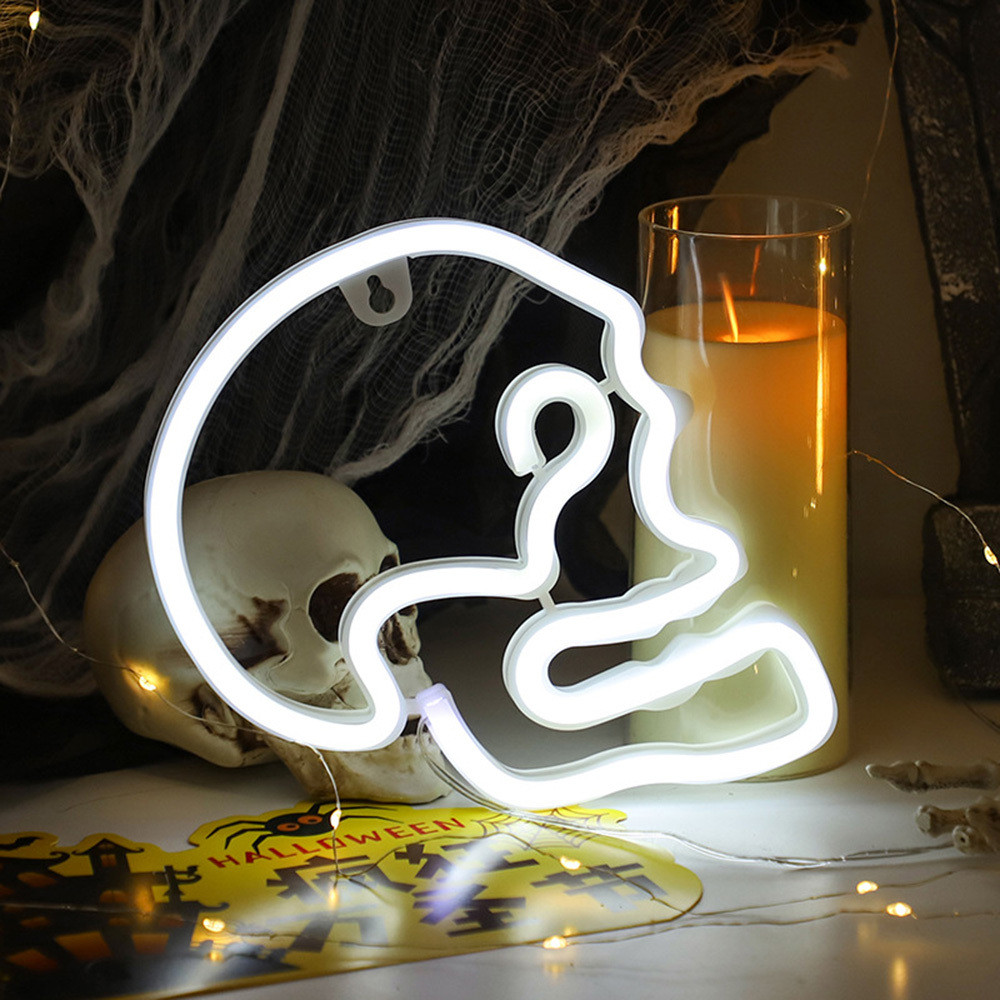 Rosikey LED Neon Schedel Wanddecoratie en Nachtlampje