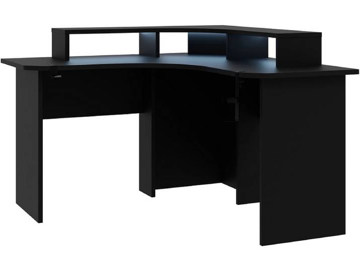 Gaming Schreibtisch GEEK 130x130x91.1cm schwarz