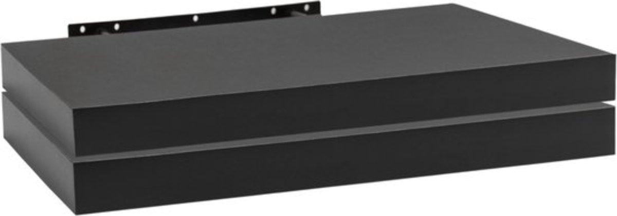 Bolt Edge Zwevende Wandplank - Zwart - Set van 2 - 50 cm