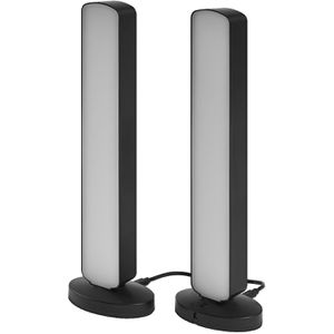 OSRAM Tischlampe smart+ Gaming Mood Light, schwarz, LED, RGBW, für innen, App-fähig, dimmbar, mit Netzbetrieb, 2 Stück