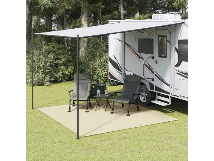 vidaXL Zeltteppich Creme 4x3 m