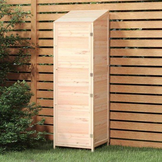 Holzschrank für den Garten - Praktische Aufbewahrungslösung - Holzfarbe