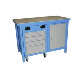 Aerotec 20142006 Werkbank (B x H x T) 1190 x 850 x 600 mm Blau (RAL 5015), Grau (RAL 7001)