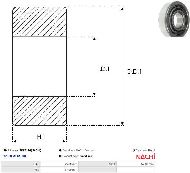 As-Pl Lager Abe9124nachi Für Mercedes
