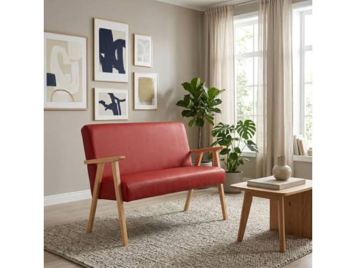 Family Meble Sofa Soler Boston, 2-Sitzer – Rot – 6