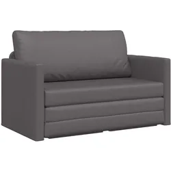 vidaXL Schlafsofa 110cm Grau Kunstleder