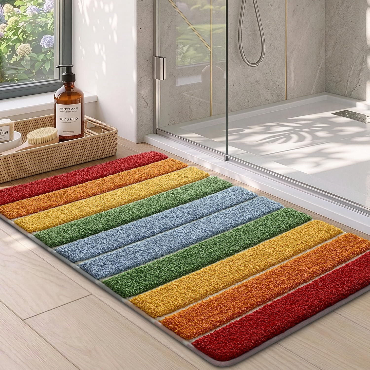 Luxento Badmat - Kleurrijk - Antislip - 40 x 60 cm