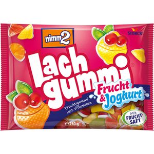 Nimm2 Fruchtgummis Lachgummi Frucht & Joghurt, mit Fruchtsaft und Vitaminen, 250g