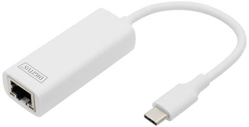 Digitus Netzwerk, USB 3.2 Gen 1 (USB 3.0) Adapter [1x USB 3.2 Gen 1 Stecker C (USB 3.0) - 1x RJ45-Buchse] DN-3024 20.00 cm Geschirmt