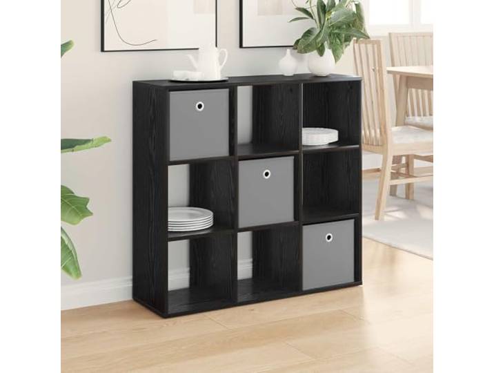 RJPLMFV Anrichte mit Schublade, Eiche, Schwarz, 88,5 x 29 x 84,5 cm Langlebiges Holz mit Griffen, Regalen, Aufbewahrung, für Wohnzimmer