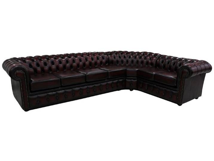 JVmoebel Chesterfield-Sofa Chesterfield Ecksofa aus Kunstleder mit Wellenunterfederung, Packung, Made in Europa
