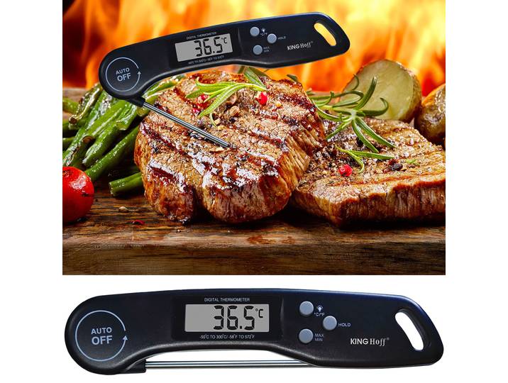 Koch- und Grillthermometer, -50 °C bis 300 °C, drehbares Display