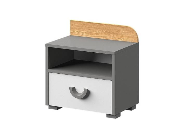 Masseno Nachttisch ARCADA Nachtschrank Beistelltisch für Schlafzimmer 45 x 47 x 31 cm Weiß