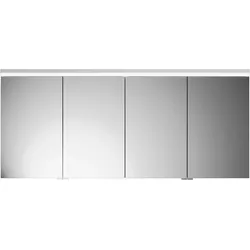 burgbad Lin20 Spiegelschrank LED-Beleuchtung, 4 Türen, 1600x700x170mm, SPQK160F5381, Farbe: Dunkelgrau Matt