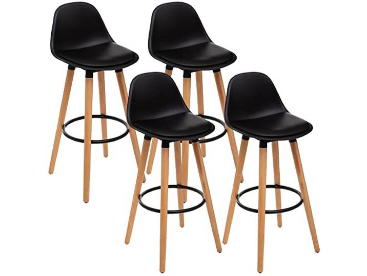 WELL HOME MOBILIARIO & DECORACIÓN 4 Barhocker Maxon, Schwarz