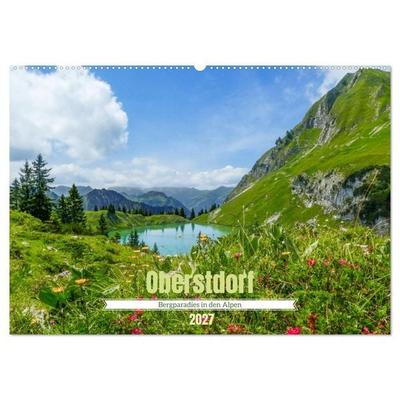 Oberstdorf - Bergparadies in den Alpen (Wandkalender 2027 DIN A2 quer), CALVENDO Monatskalender