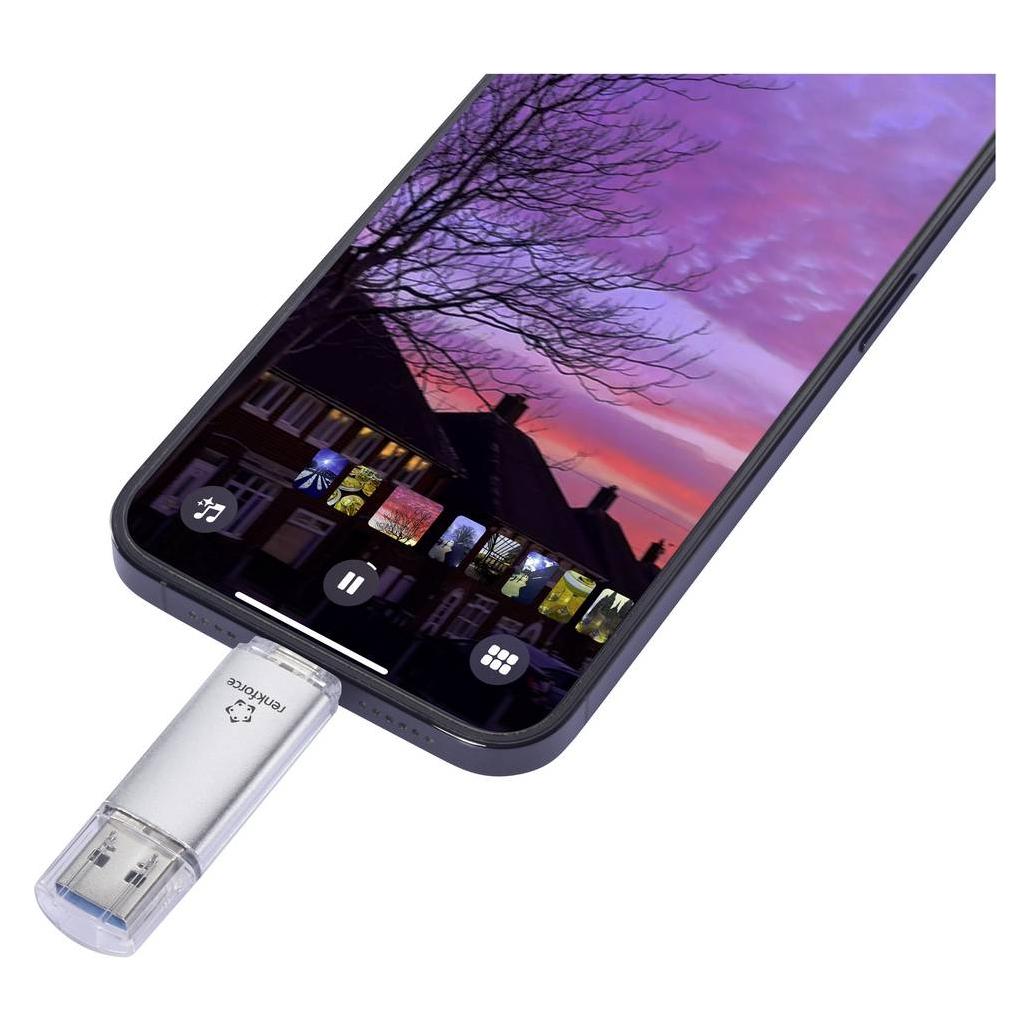 Renkforce RF-USBOS-220 USB-Stick Retail 32 GB Silber RF-6684362 USB 3.0, USB-C (32 GB, USB-C) (RF-6684362)