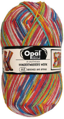 Opal Sockenwolle "In Variation nach Hundertwasser Werken", 4-fach