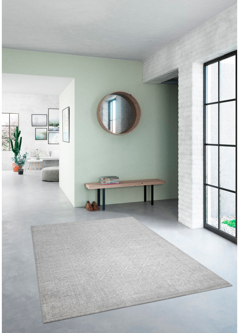 Three Posts Bacall Oriental Area Rug Grey Rectangle 160 x 230cm