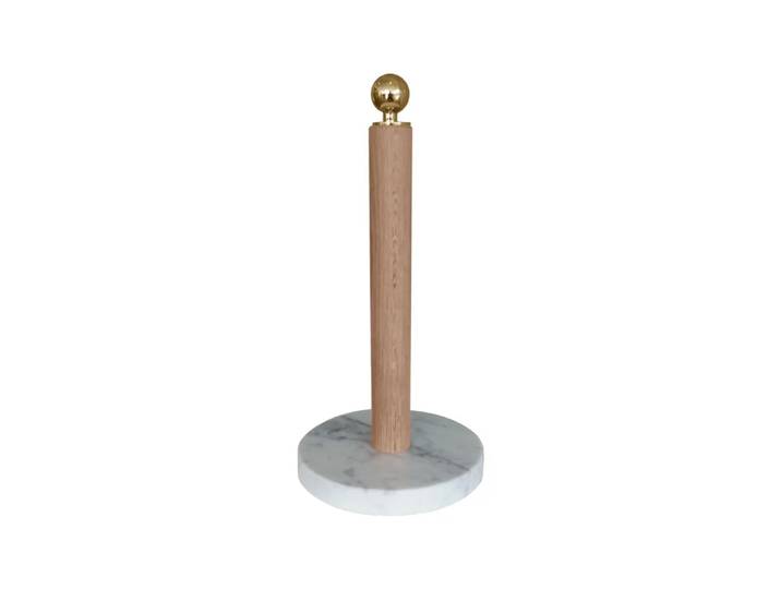 Scherlin Porte-rouleau de cuisine Chêne, bouton en laiton