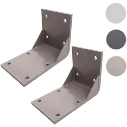 2er-Set Deckenadapter für Kassetten-Markise T122 T123, Deckenmontage Halterung Adapter ~ grau