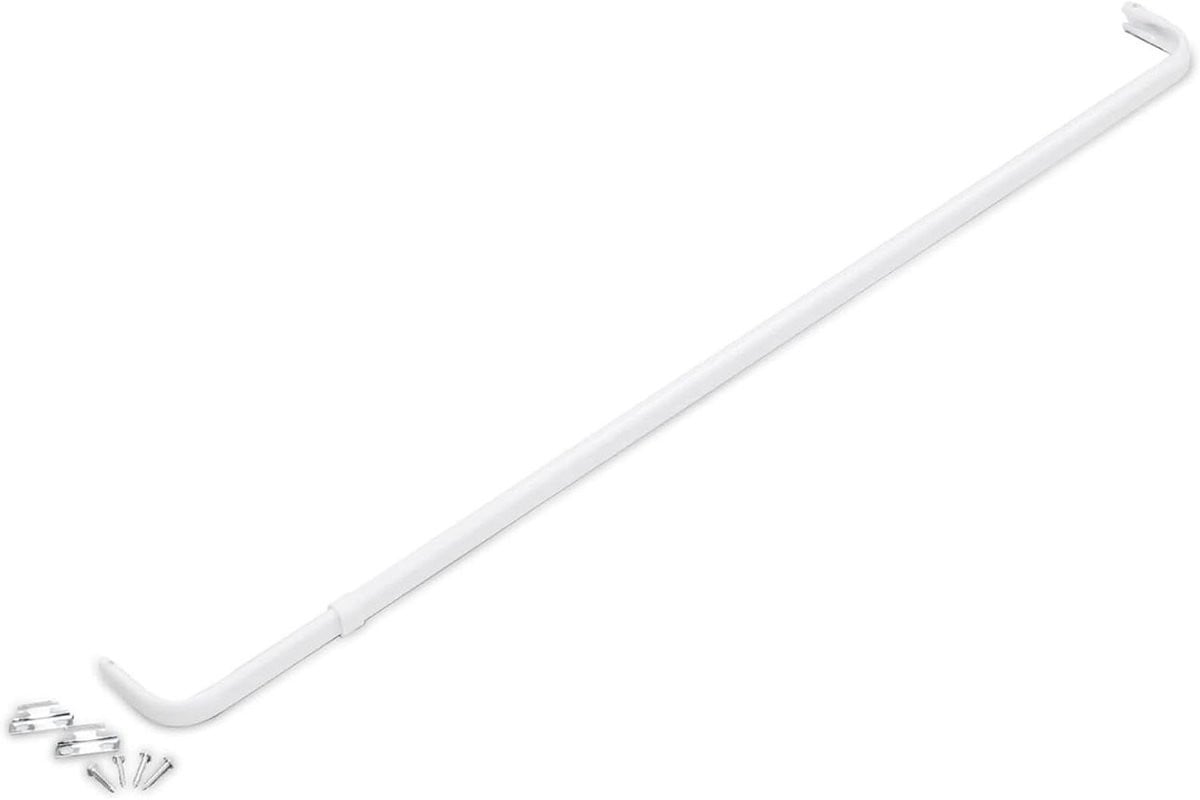 Verstelbare Gordijnroede Enkel - Wit - 45-70 cm