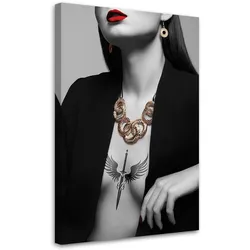 LEINWANDBILD Frau Glamour 80x120cm