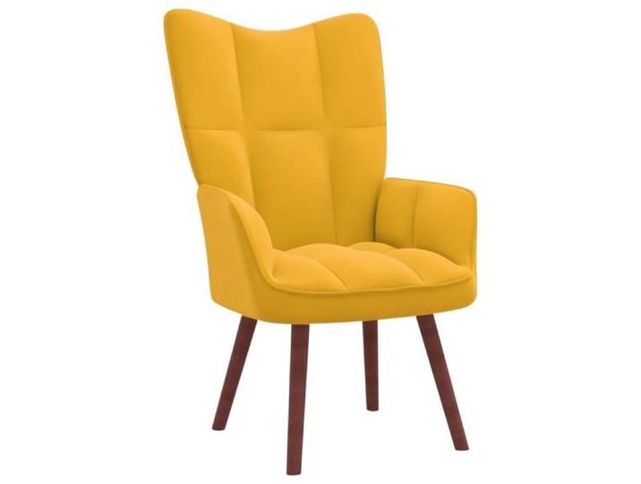 Star Market® Luxueux Chaise de relaxation Jaune moutarde Velours Moderne & Confortable EU19994