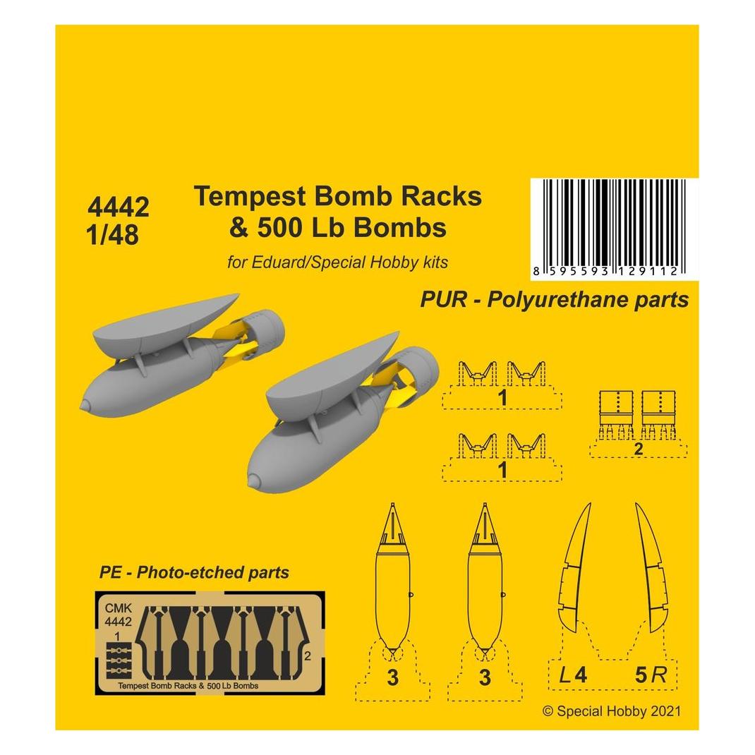 CMK Tempest Bomb Racks & 500 Lb Bombs (129-4442)