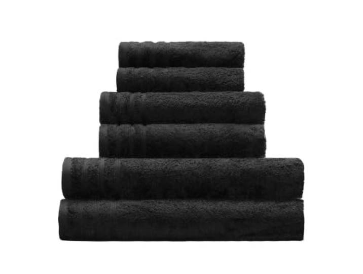 Kleine Wolke Frottier Handtuch ROYAL Schwarz 50x100 cm