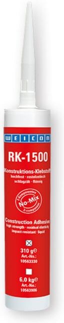 WEICON RK-1500, Acrylat-Strukturklebstoff, flüssiger No-Mix Klebstoff, 0,31 kg, gelblich, transparent (10563330)