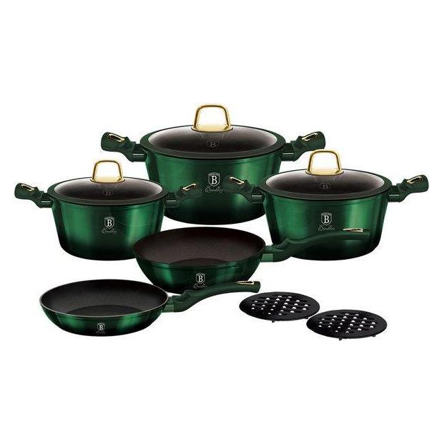 BerlingerHaus TITANIUM POT SET 10 PCS. BH-6065 EMERALD (BH-6065)