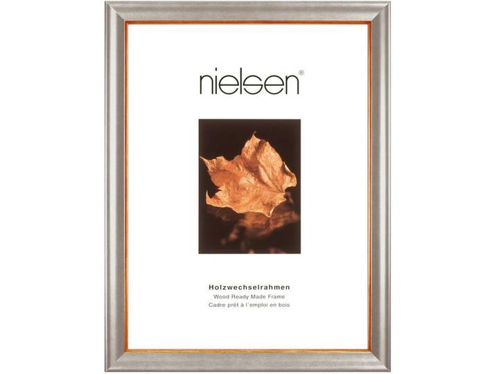Nielsen Bilderrahmen Derby, Silberfarben, Holz, rechteckig, 60x80 cm, Bilder & Rahmen, Bilderrahmen, Bilderrahmen & Fotorahmen