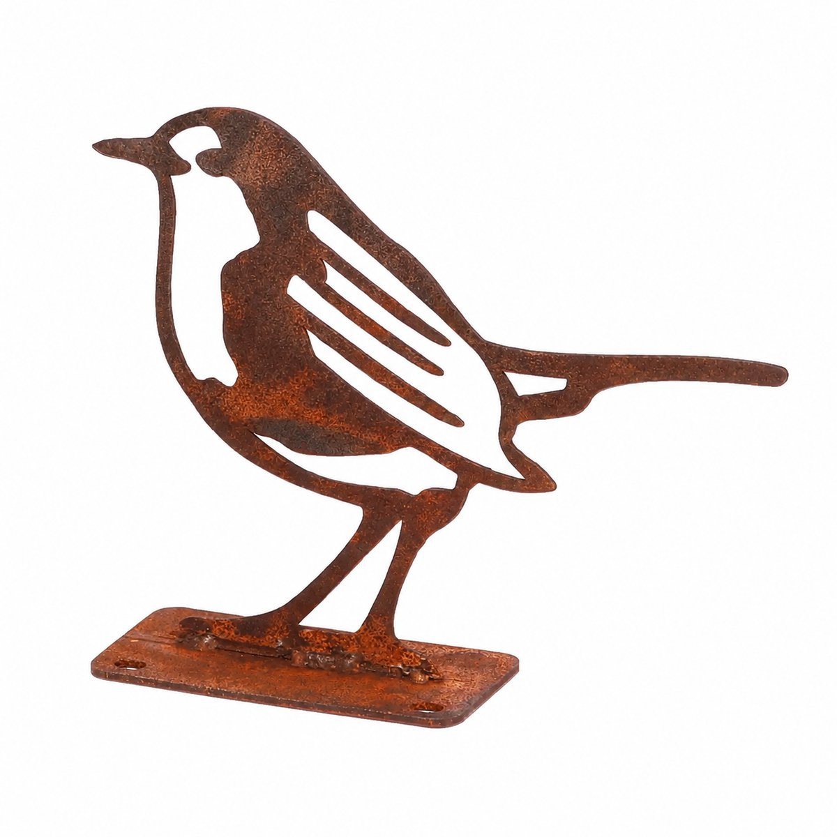 Esschert Design Corten stalen roodborstje rustieke decoratie voor op tafel