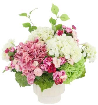 Creative Labs Classic Floral Arrangement with Hydrangeas and Ranunculus