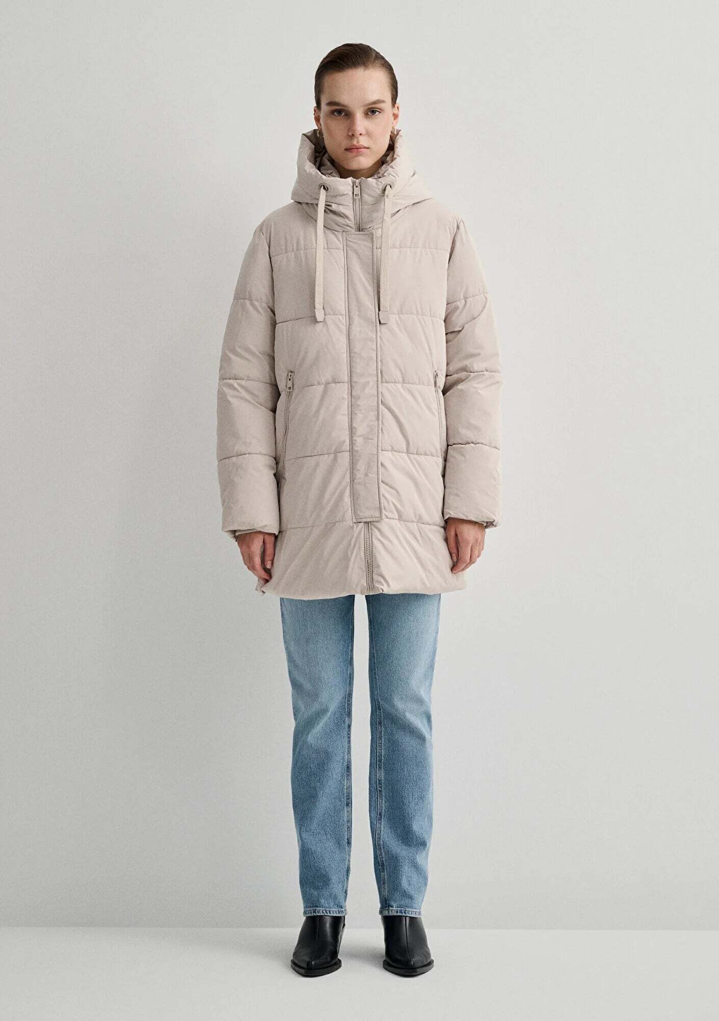 Steppjacke MAVI "Mavi Steppjacke Jacket", Damen, Gr. S, beige, Obermaterial: 100% Polyester PES., Jacken Steppjacke beige S