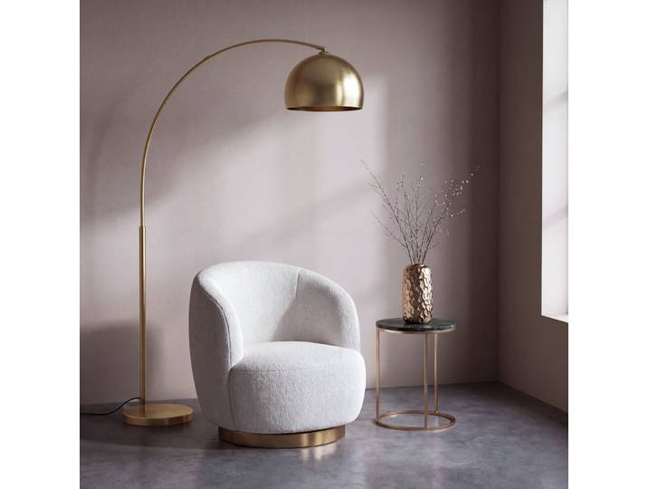 Lampadaire en métal doré H206cm